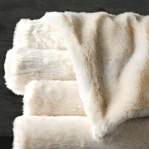 RH Luxe Faux Fur Throw